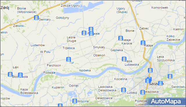 mapa Oblekoń, Oblekoń na mapie Targeo