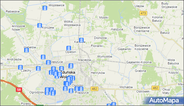 mapa Ochraniew, Ochraniew na mapie Targeo