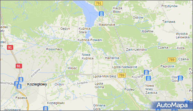 mapa Oczko, Oczko na mapie Targeo