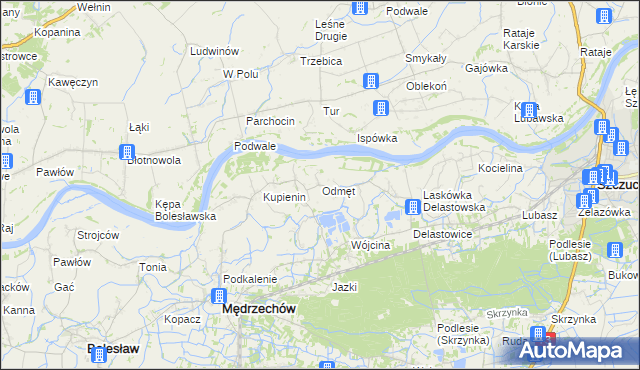 mapa Odmęt gmina Mędrzechów, Odmęt gmina Mędrzechów na mapie Targeo