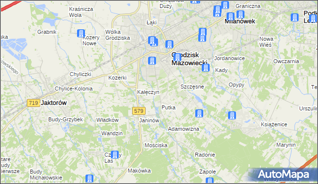 mapa Odrano-Wola, Odrano-Wola na mapie Targeo