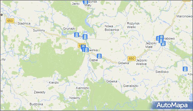 mapa Okrasin gmina Gołdap, Okrasin gmina Gołdap na mapie Targeo