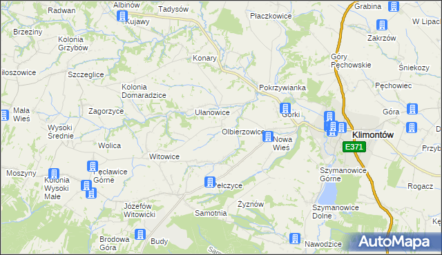 mapa Olbierzowice, Olbierzowice na mapie Targeo