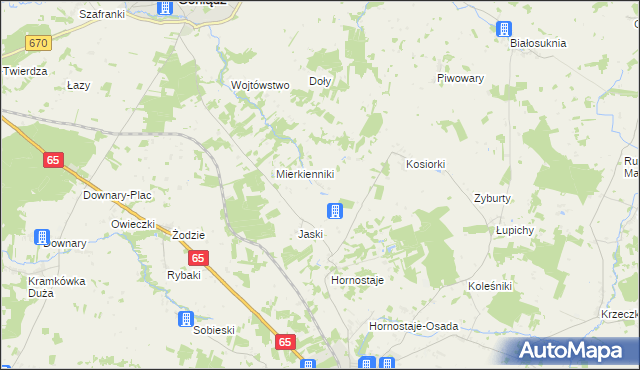 mapa Ołdaki gmina Mońki, Ołdaki gmina Mońki na mapie Targeo