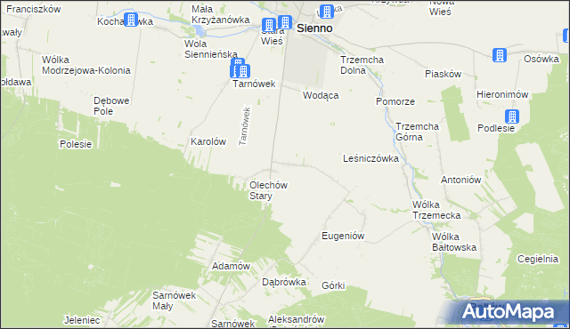 mapa Olechów Nowy, Olechów Nowy na mapie Targeo