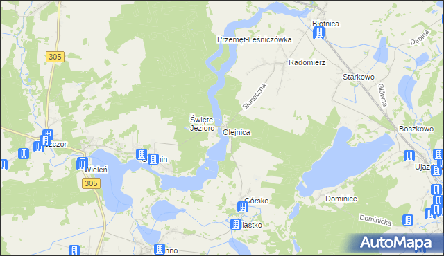 mapa Olejnica, Olejnica na mapie Targeo