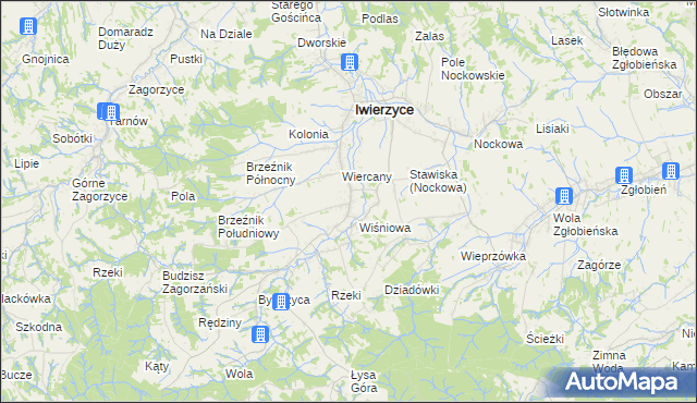 mapa Olimpów, Olimpów na mapie Targeo