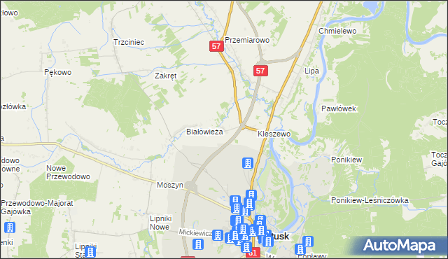 mapa Olszak gmina Pułtusk, Olszak gmina Pułtusk na mapie Targeo