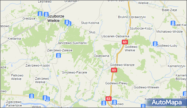 mapa Opatowina, Opatowina na mapie Targeo