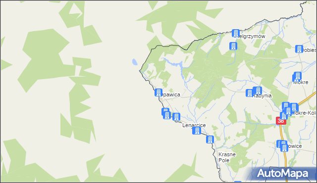 mapa Opawica, Opawica na mapie Targeo