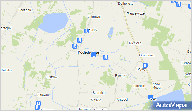 mapa Opole gmina Podedwórze, Opole gmina Podedwórze na mapie Targeo