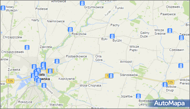 mapa Orla Góra, Orla Góra na mapie Targeo