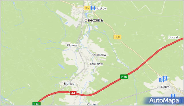 mapa Osieczów, Osieczów na mapie Targeo