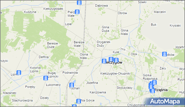 mapa Osina Duża, Osina Duża na mapie Targeo