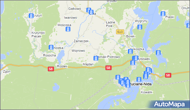 mapa Osiniak-Piotrowo, Osiniak-Piotrowo na mapie Targeo