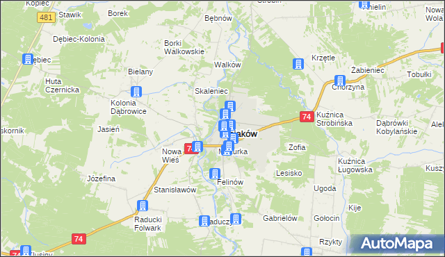 mapa Osjaków, Osjaków na mapie Targeo