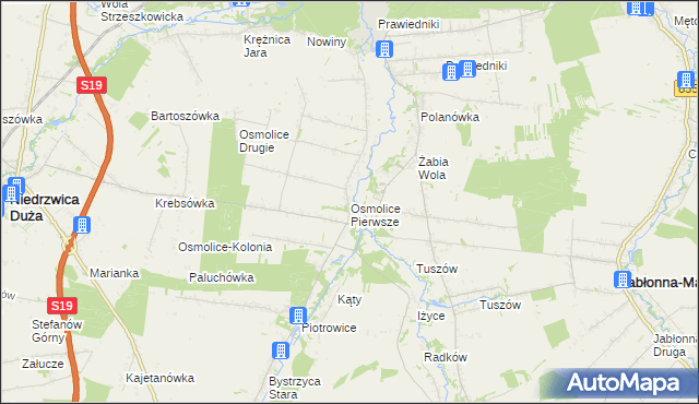 mapa Osmolice Pierwsze, Osmolice Pierwsze na mapie Targeo