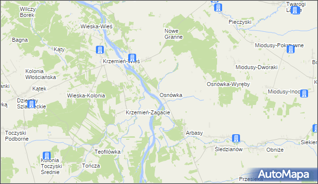 mapa Osnówka, Osnówka na mapie Targeo