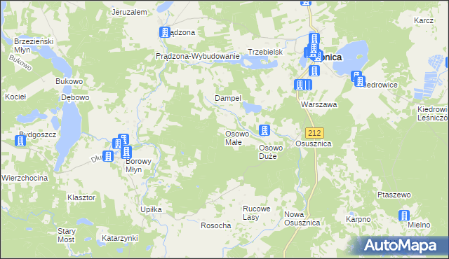 mapa Osowo Małe, Osowo Małe na mapie Targeo