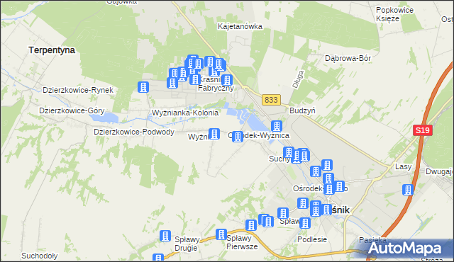 mapa Ośrodek-Wyżnica, Ośrodek-Wyżnica na mapie Targeo