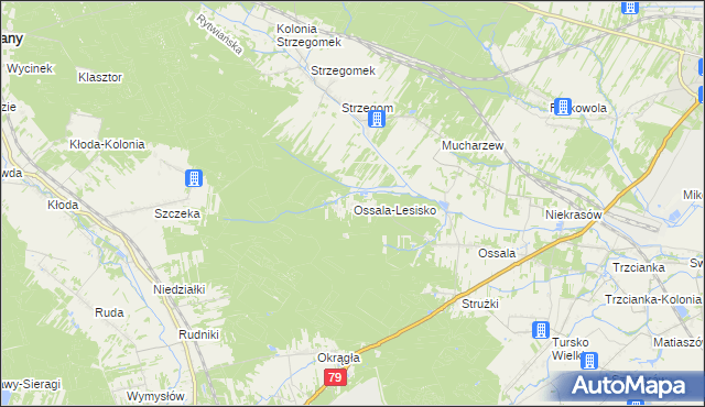 mapa Ossala-Lesisko, Ossala-Lesisko na mapie Targeo