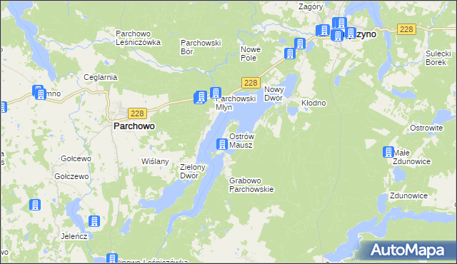 mapa Ostrów Mausz, Ostrów Mausz na mapie Targeo