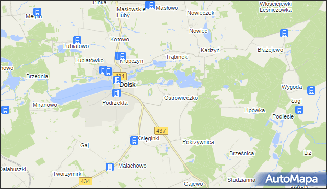 mapa Ostrowieczko, Ostrowieczko na mapie Targeo