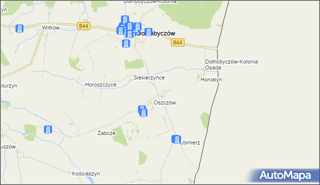 mapa Oszczów-Kolonia, Oszczów-Kolonia na mapie Targeo