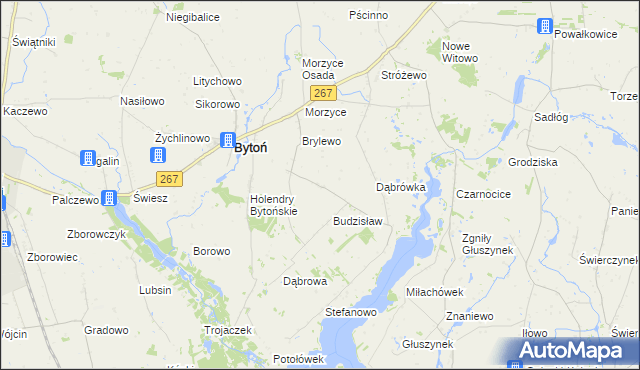 mapa Oszczywilk gmina Bytoń, Oszczywilk gmina Bytoń na mapie Targeo