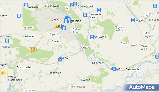 mapa Otalążka, Otalążka na mapie Targeo