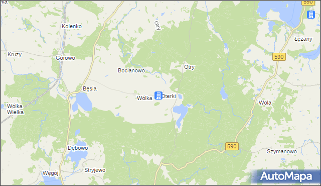 mapa Oterki, Oterki na mapie Targeo