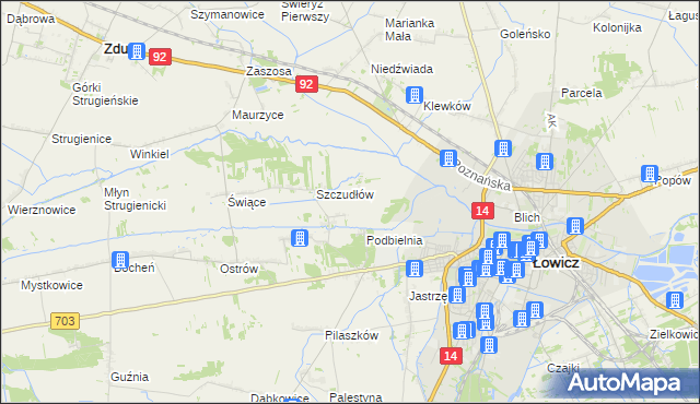 mapa Otolice, Otolice na mapie Targeo
