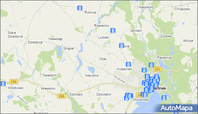 mapa Ożar, Ożar na mapie Targeo