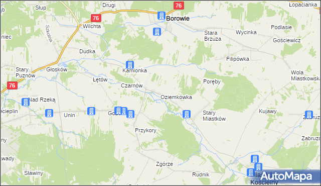 mapa Oziemkówka, Oziemkówka na mapie Targeo