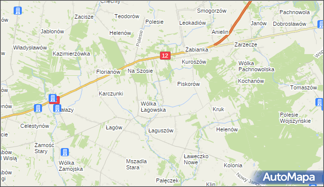 mapa Pająków, Pająków na mapie Targeo