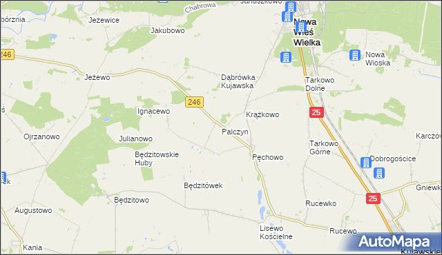 mapa Palczyn, Palczyn na mapie Targeo