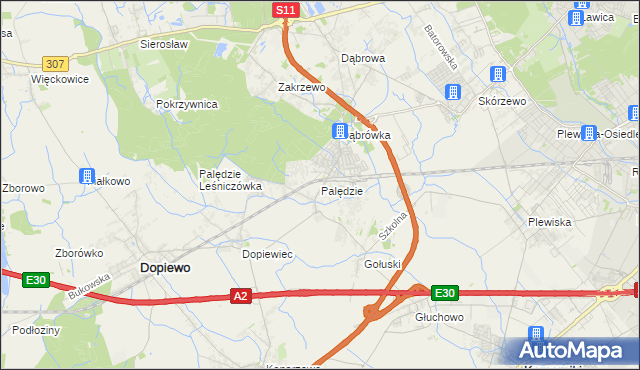 mapa Palędzie, Palędzie na mapie Targeo