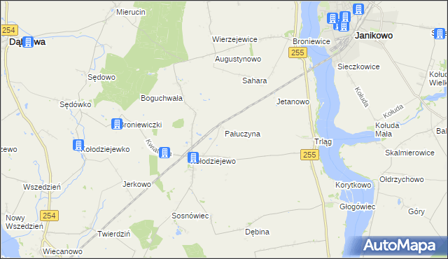 mapa Pałuczyna, Pałuczyna na mapie Targeo