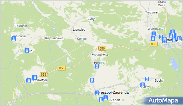 mapa Panasówka, Panasówka na mapie Targeo