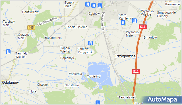 mapa Pardalin, Pardalin na mapie Targeo