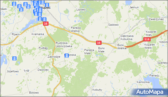 mapa Parleza Mała, Parleza Mała na mapie Targeo