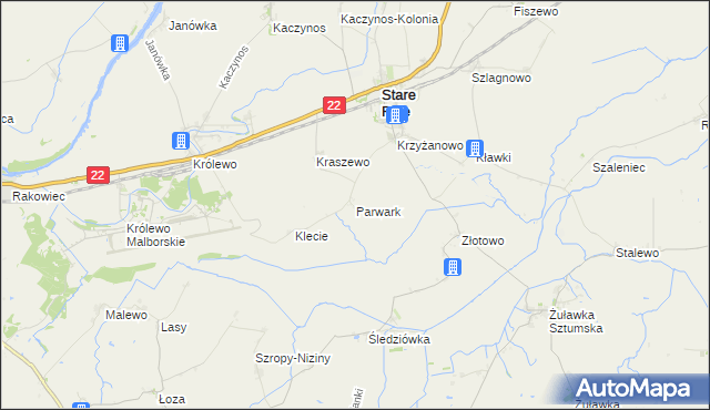 mapa Parwark, Parwark na mapie Targeo