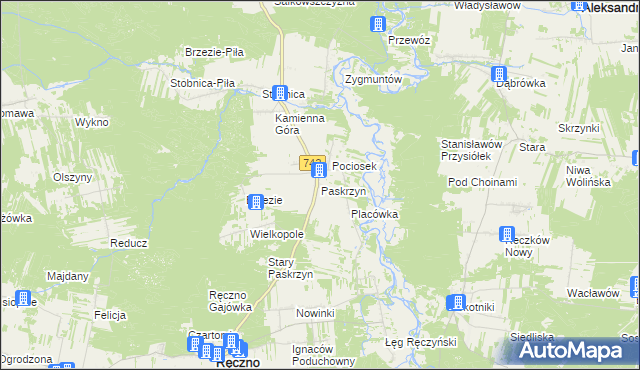 mapa Paskrzyn, Paskrzyn na mapie Targeo