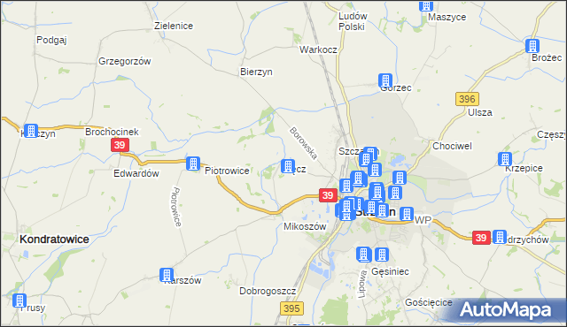 mapa Pęcz, Pęcz na mapie Targeo