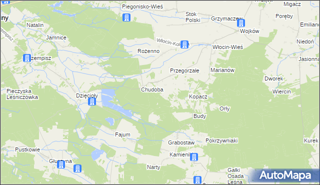 mapa Pęczek, Pęczek na mapie Targeo