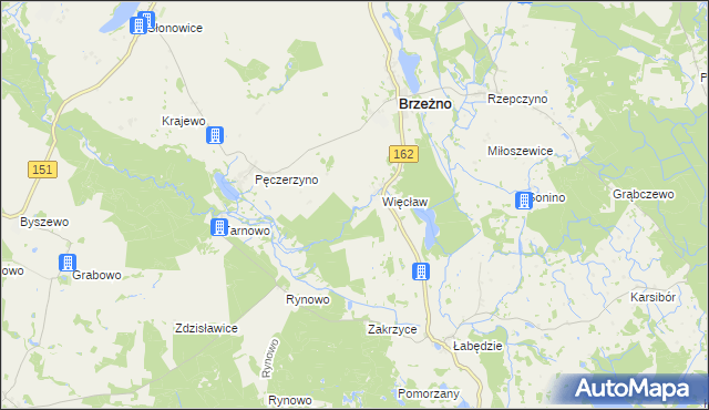 mapa Pęczerzyński Młyn, Pęczerzyński Młyn na mapie Targeo