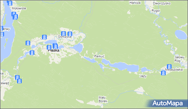 mapa Perkuć, Perkuć na mapie Targeo