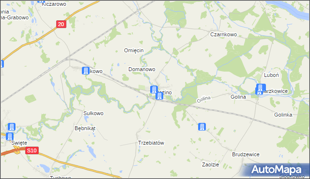 mapa Pęzino, Pęzino na mapie Targeo