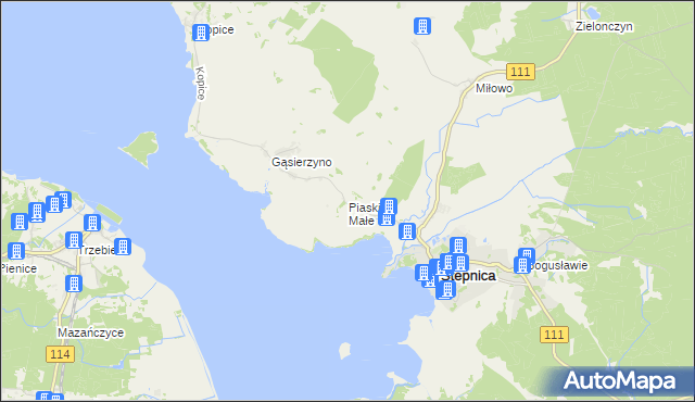 mapa Piaski Małe, Piaski Małe na mapie Targeo