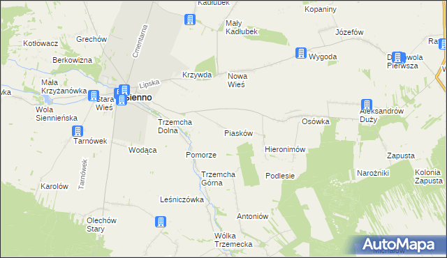 mapa Piasków, Piasków na mapie Targeo